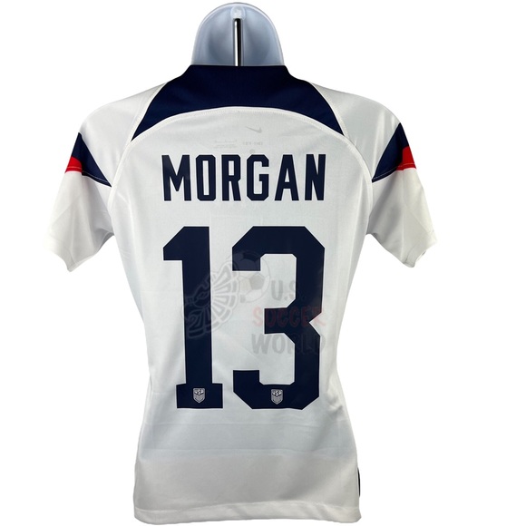 🌟 New 2022/23 USA USWNT Women's HOME Soccer Jersey MORGAN #13 🇺🇸 - Picture 3 of 7